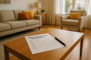 quick home sale checklist
